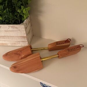 G. H. BASS & CO. Adjustable Wood Shoe Stretchers Shapers Trees Men's LARGE USA